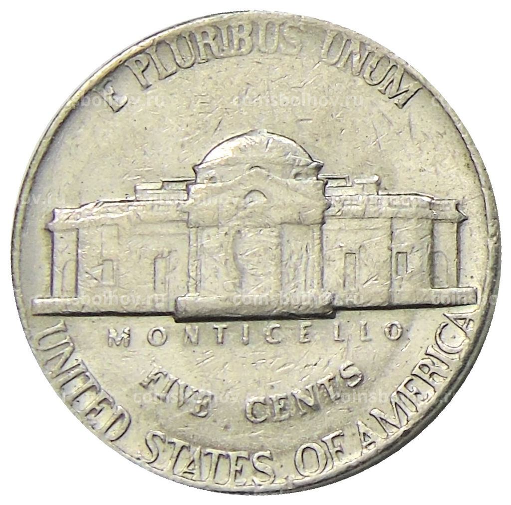 Монета 5 центов 1974 года D США