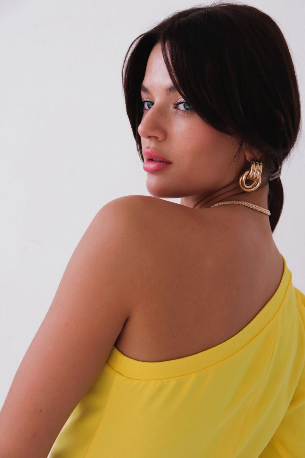 Асимметричное платье лимонное - Martichelli фото 12