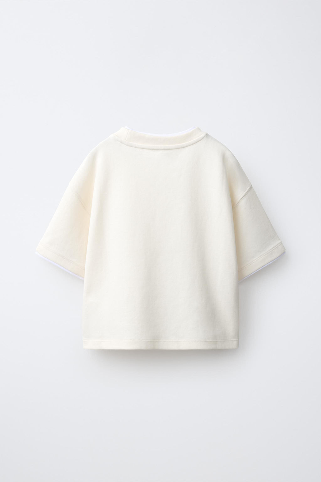 CAMISETA DOBLE INTERLOCK / Crudo - Zara фото 2