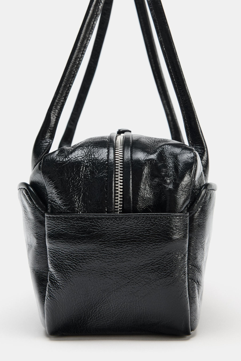 LEATHER BOWLING BAG - Zara фото 4