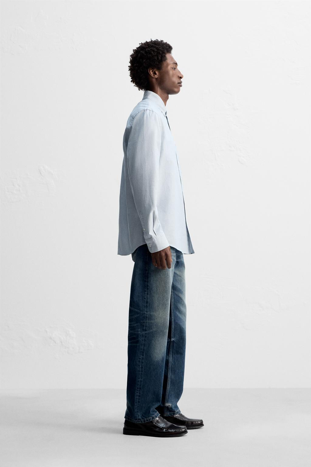 STRIPED OXFORD SHIRT - Zara фото 4