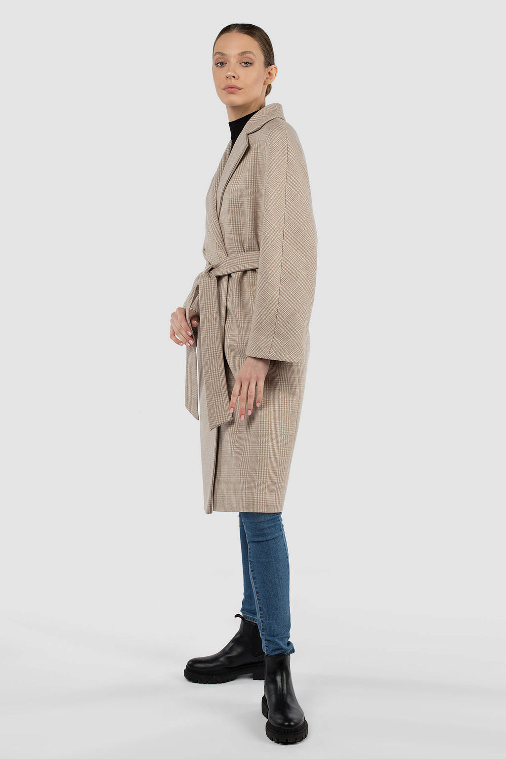 Пальто женское демисезонное Classic Reserve (пояс) - El podio фото 5