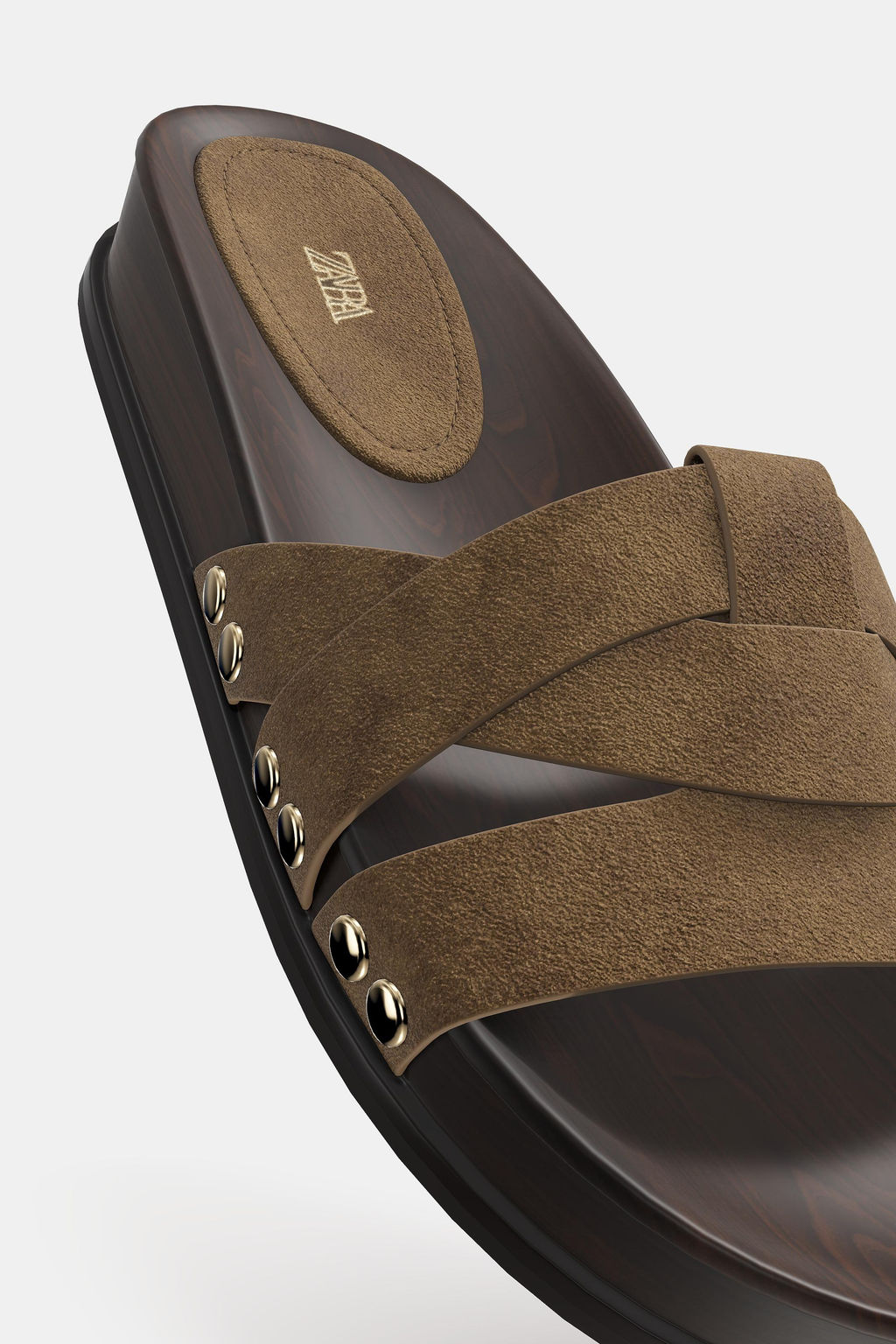 LEATHER SLIDER SANDALS