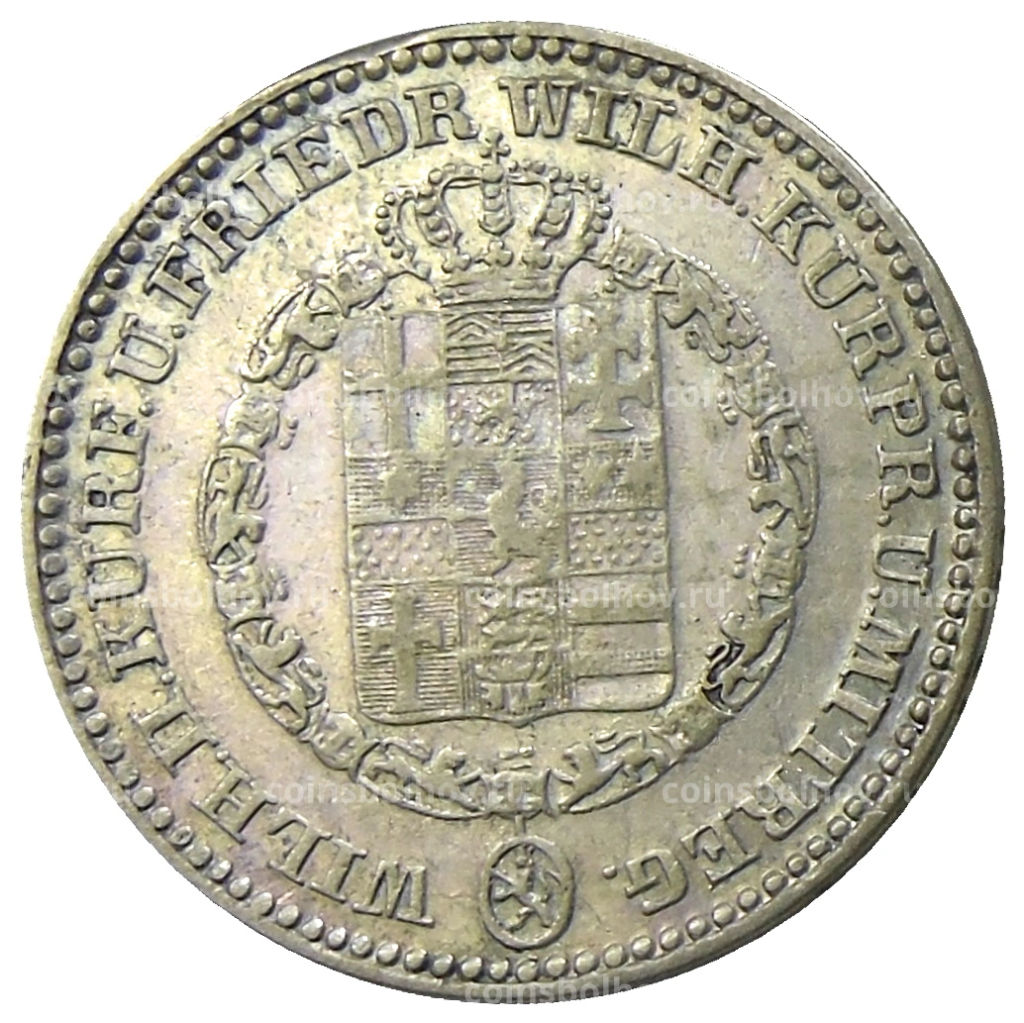 1/6 талера 1839 года Германские государства  Курфюршество Гессен-Кассель