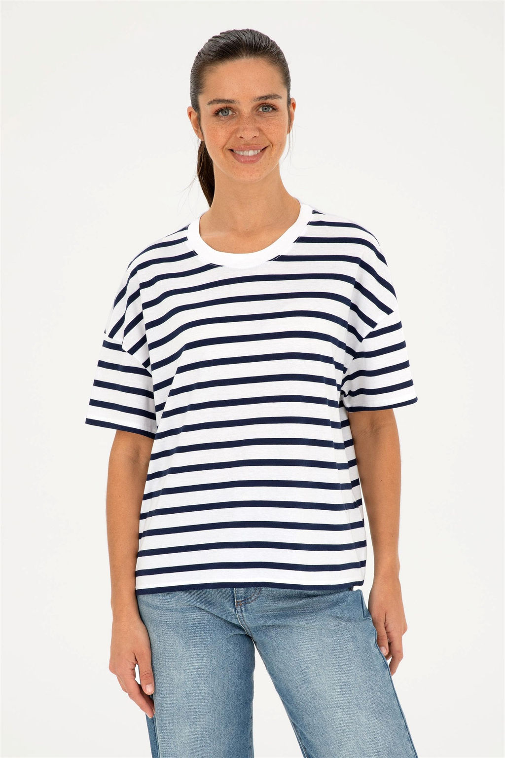 U. S. Polo Assn / Женская белая футболка с круглым вырезом