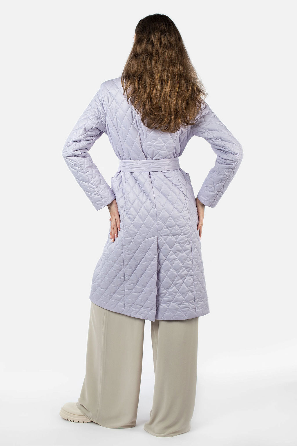 Пальто женское демисезонное (пояс) - El podio фото 5