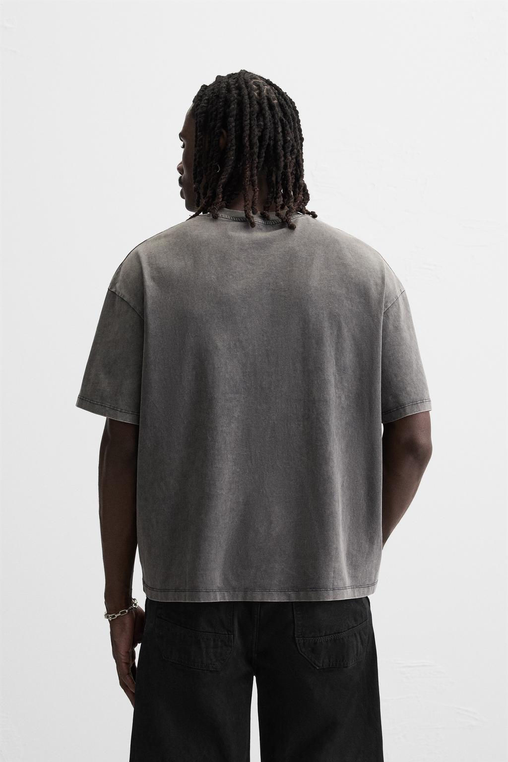 WASHED PATCH T-SHIRT - Zara фото 3