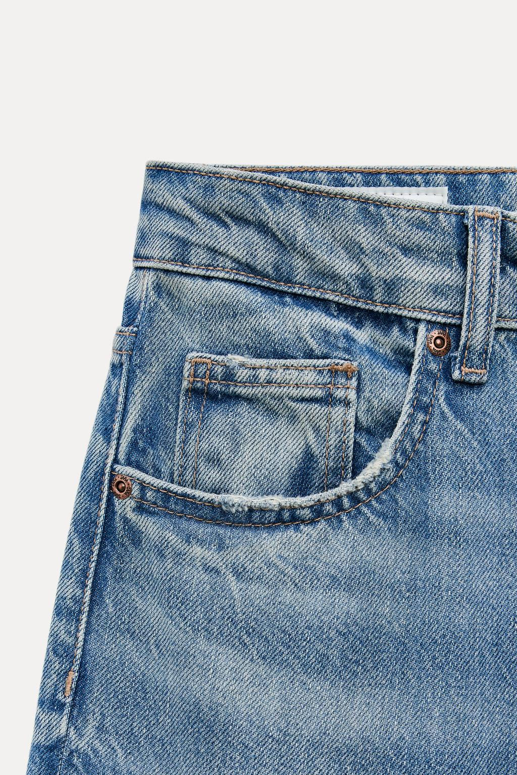 TRF WIDE-LEG MID-RISE FULL LENGTH JEANS - Zara фото 11