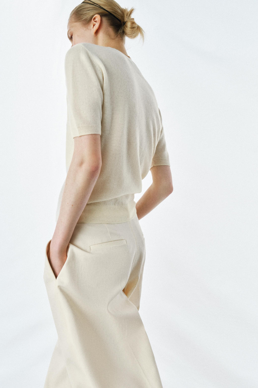 JERSEY 100% LANA MANGA CORTA / Crudo - Zara фото 3