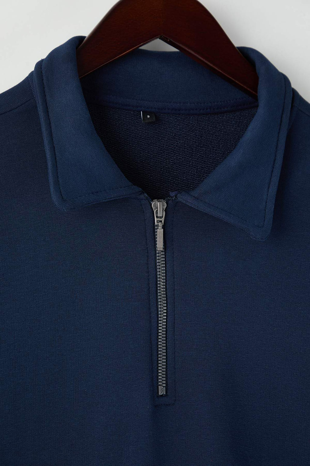 Gri Yeni Oversize/Genis Kesim Fermuarl? Gomlek Yaka Ici Sardonsuz Sweatshirt TMNAW26SW00013 - Trendyolmilla фото 12