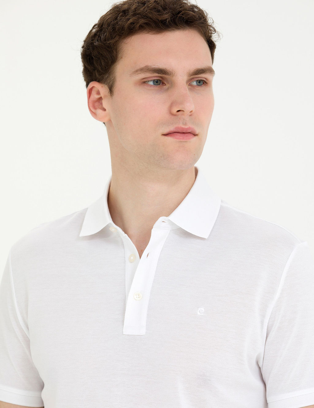 Beyaz Slim Fit Merserize Ti__rt - Pierre cardin фото 2