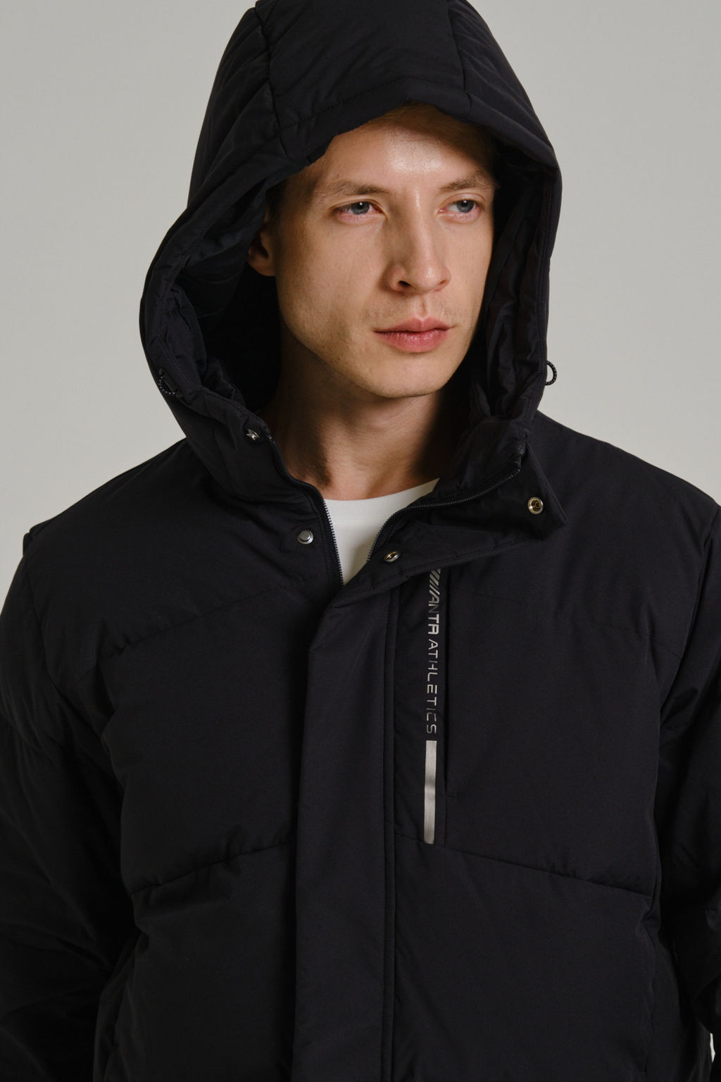 Пуховик средней длины Черный - Anta фото 5