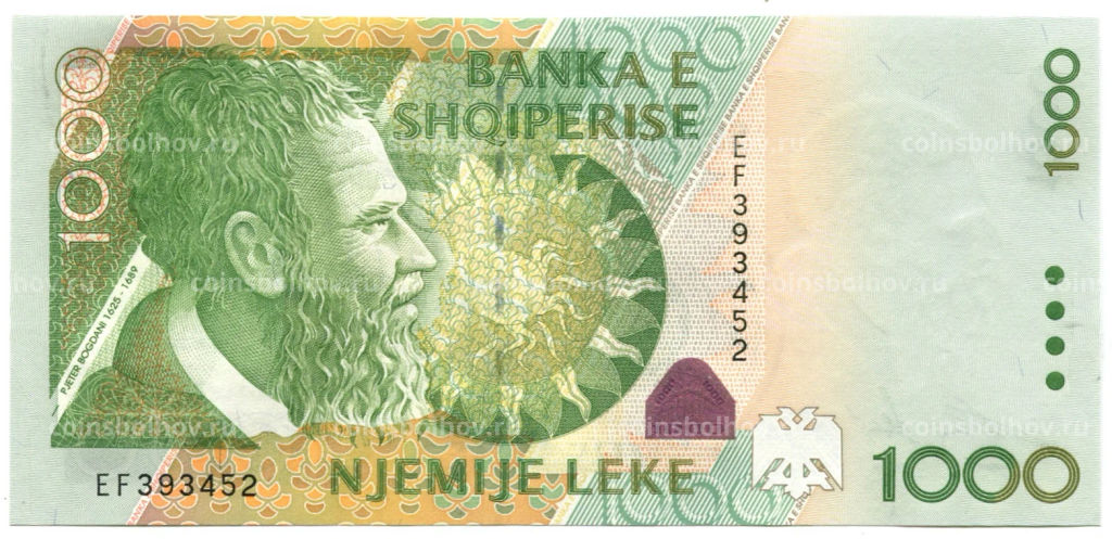 1000 лек 2001 года Албания