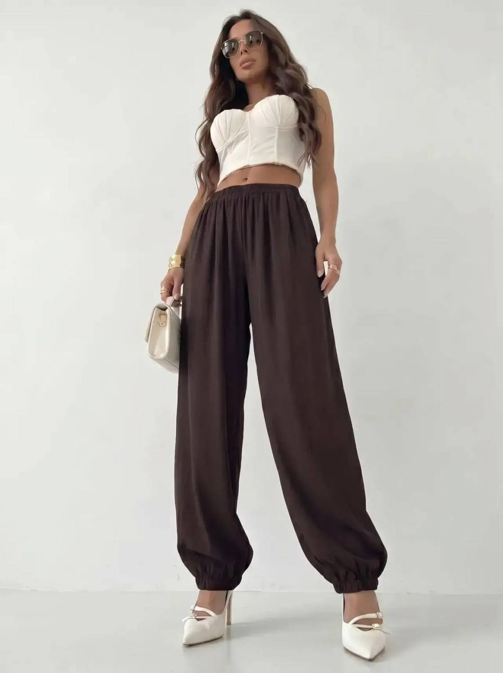 брюки султанки алладины 95% хлопок; 5% лайкра - Knitka wear фото 48