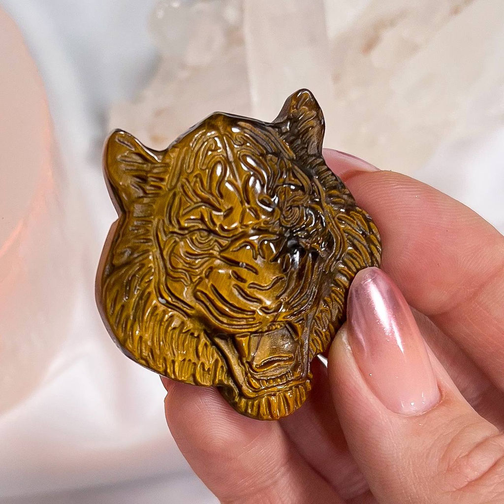 Фигурка резная "Тигр" из Тигрового глаза