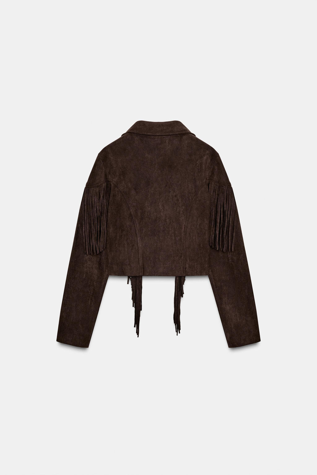 FRINGED FAUX SUEDE JACKET - Zara фото 8