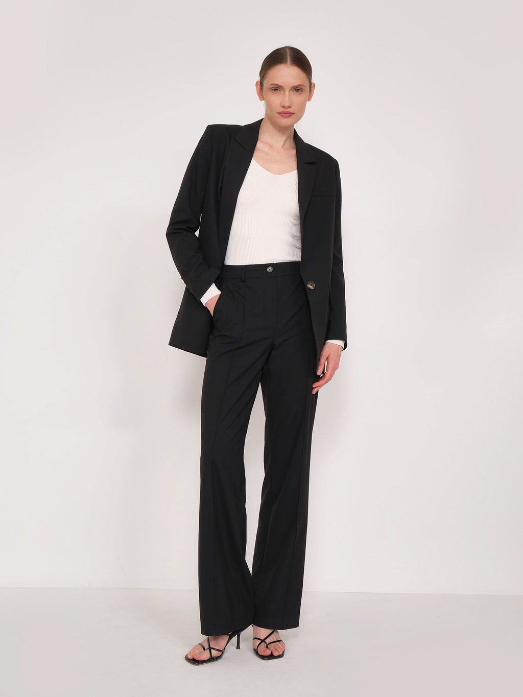 Брюки прямого кроя D189/tulip - Emka фото 3