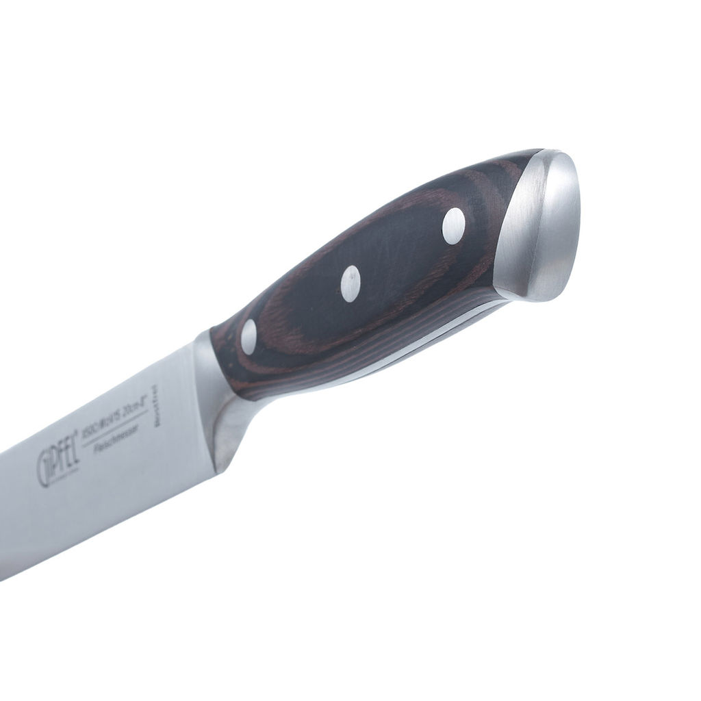 6969 GIPFEL Нож разделочный MAGESTIC 20см. Материал лезвия: сталь X50CrMoV15. Материал ручки: сталь, древеснослоистый пластик. Толщина: 2,5мм