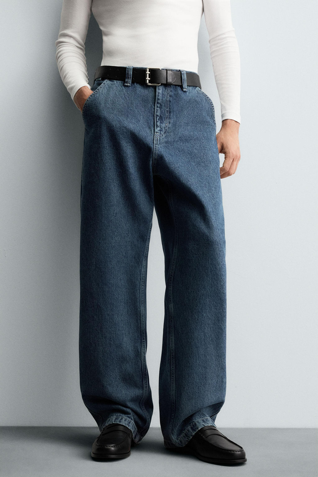 DENIM CHINO TROUSERS - Zara фото 5