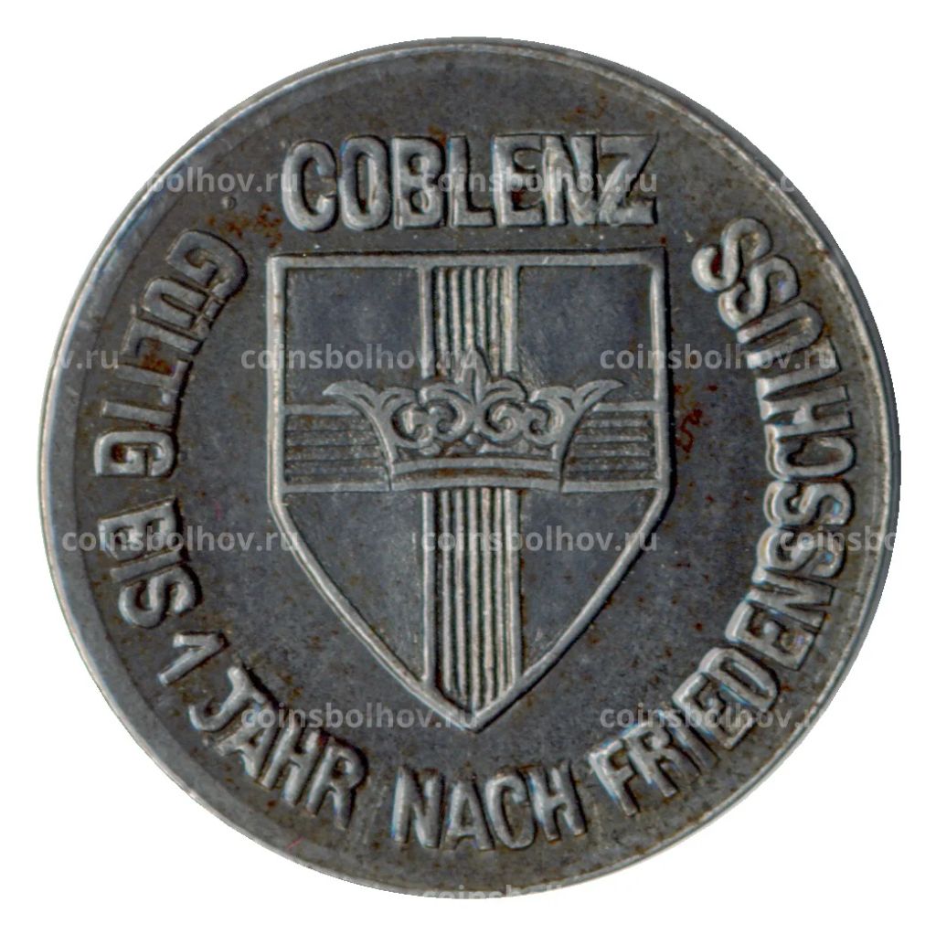 Монета 10 пфеннигов 1918 года Германия Нотгельд (Кобленц)