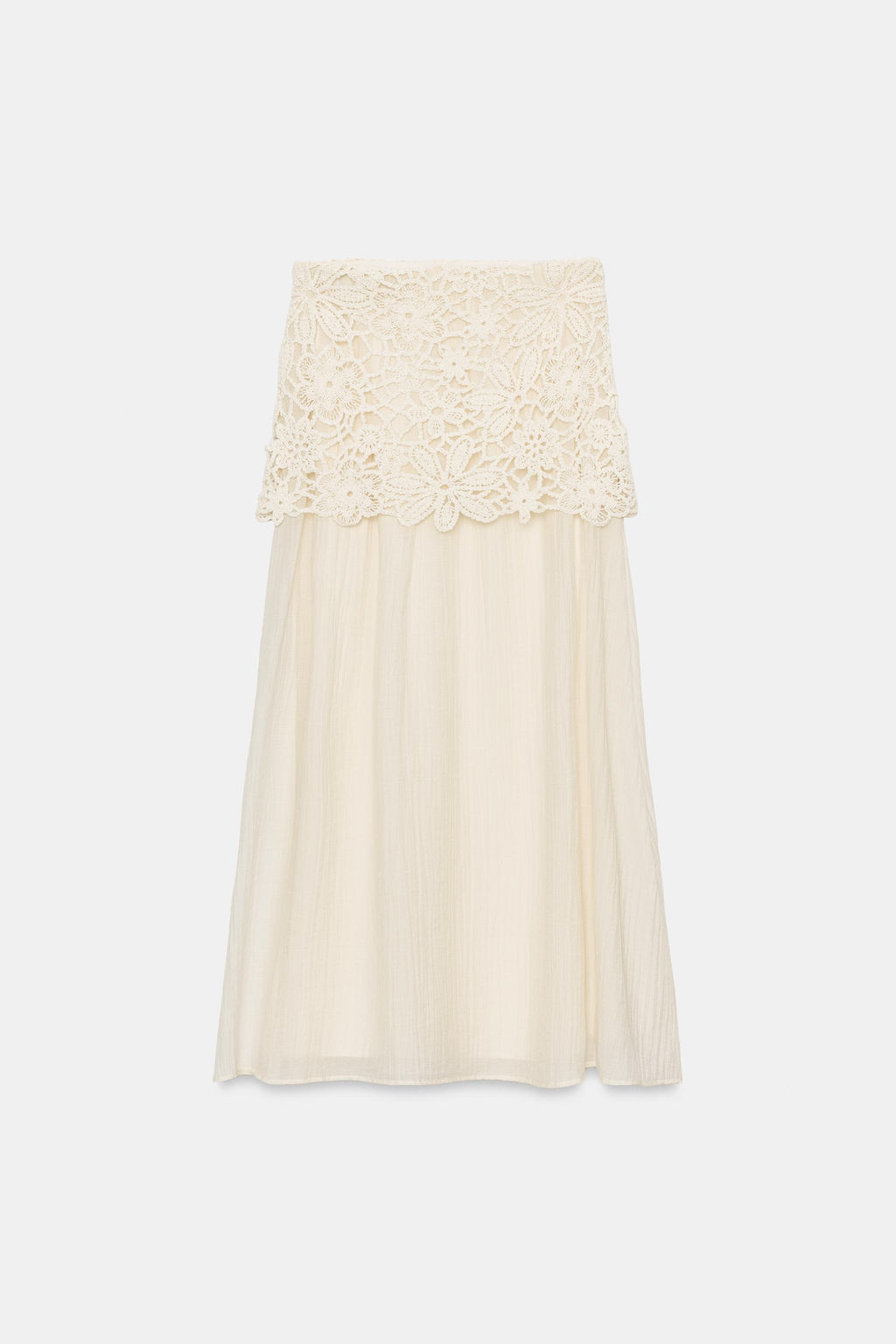 FALDA MIDI COMBINADA CROCHET / Crudo - Zara фото 10