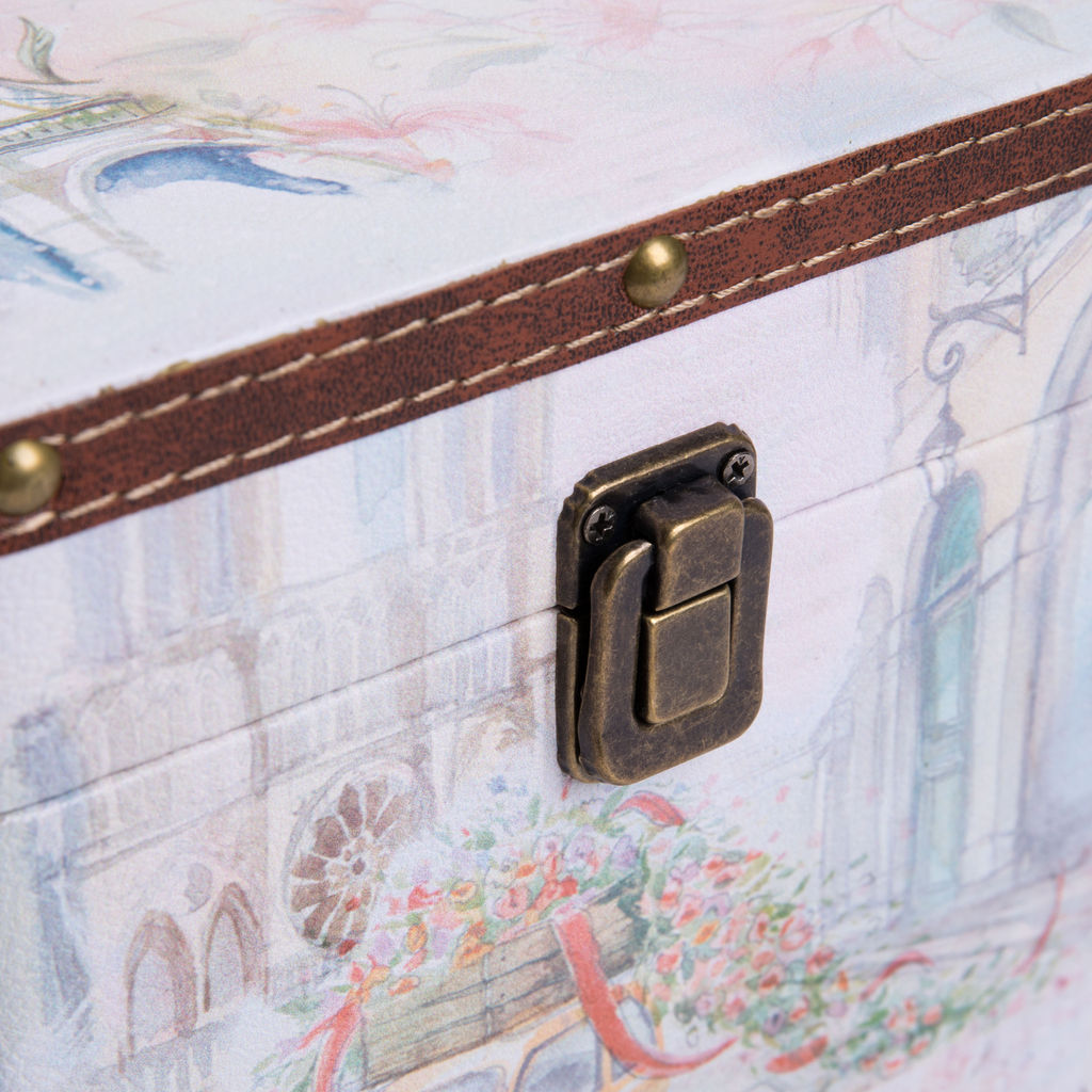 Gamma DBK-09 шкатулка декоративная сундучок 18 х 18 х 18 см №012 Парижские улочки  фото 5