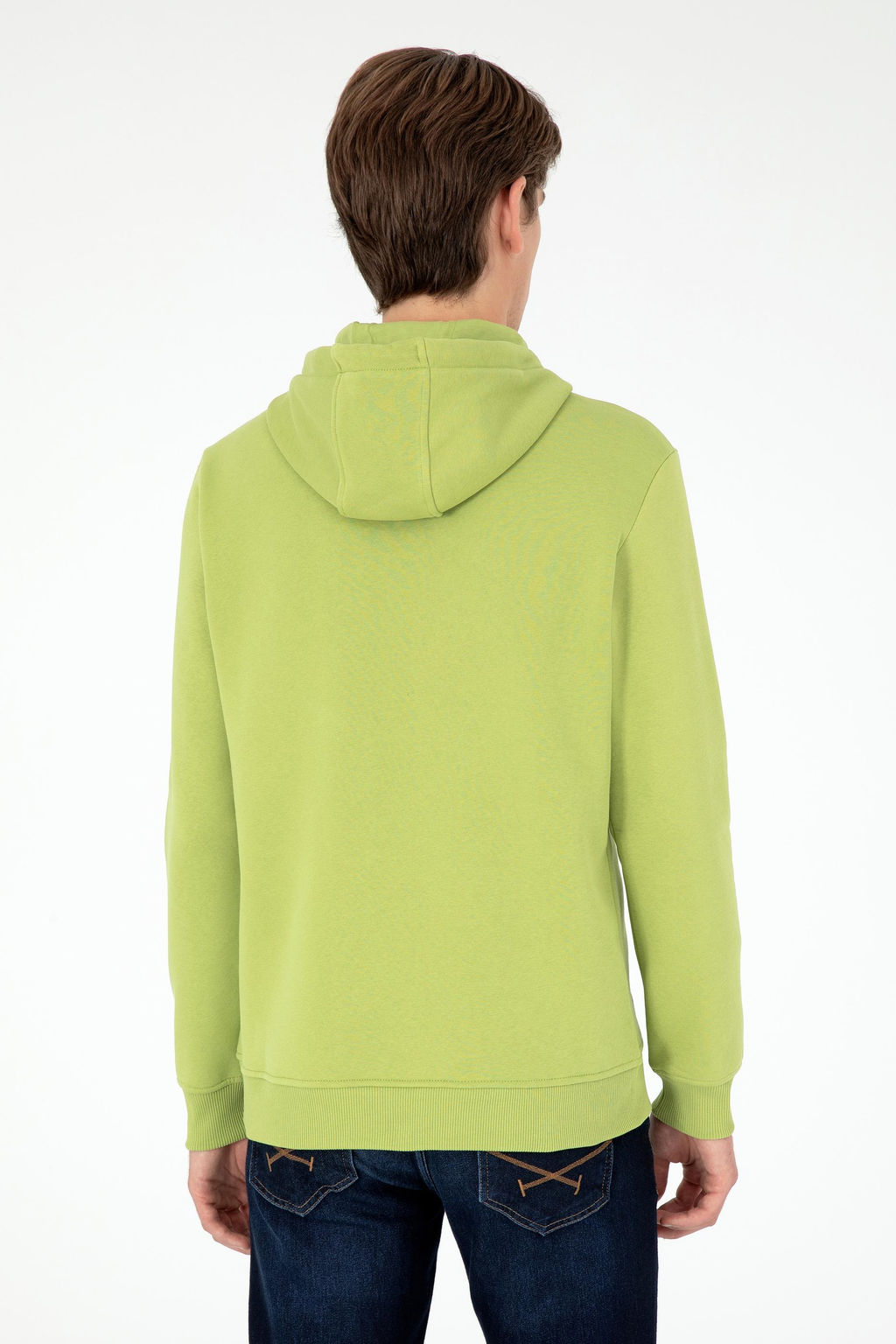 Мужской базовый свитшот фисташкового цвета Неожиданная скидка в корзине - U.s. polo assn фото 5