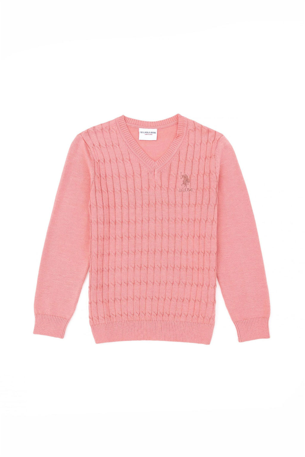 U. S. Polo Assn / Базовый свитер лосося для девочек