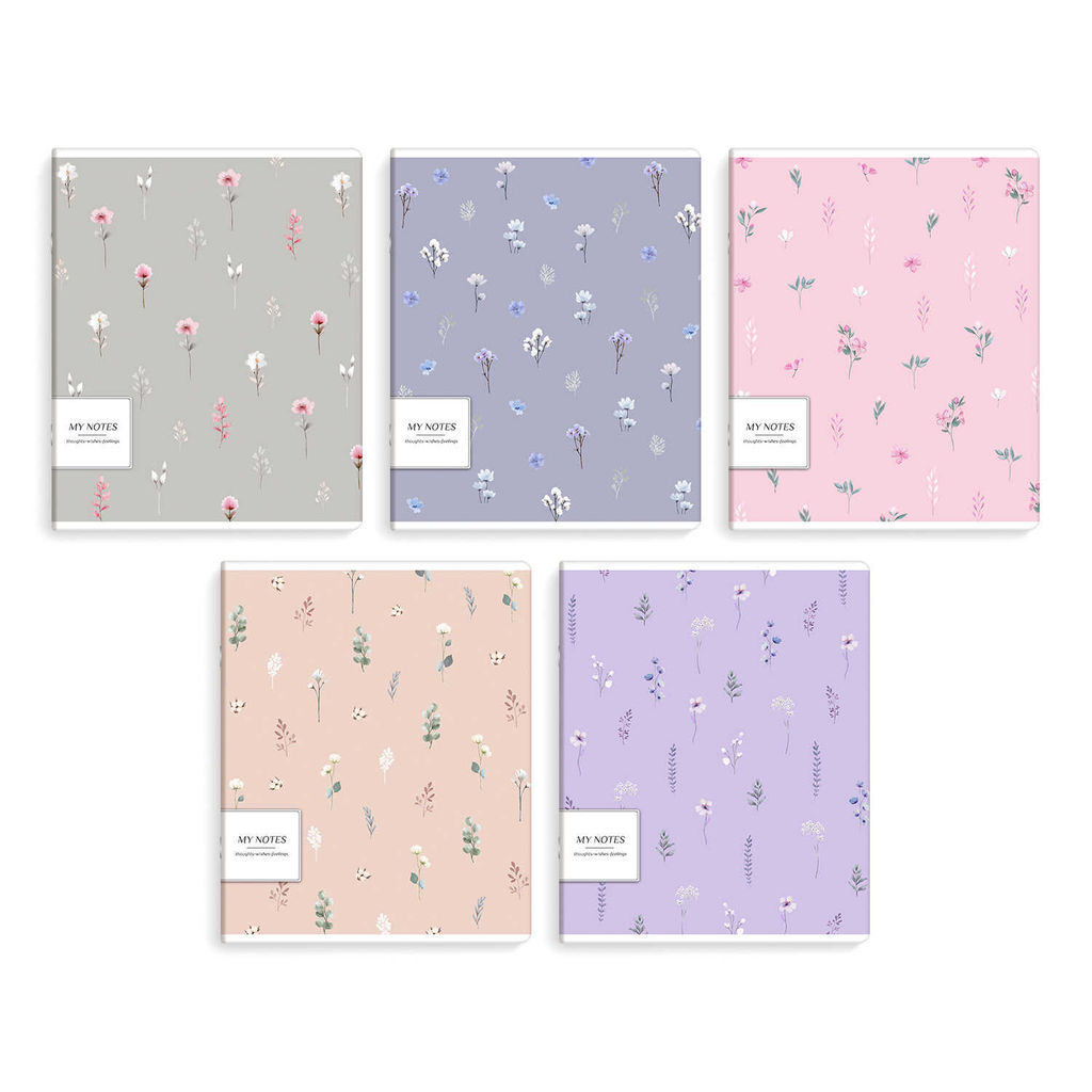 Тетрадь, 48 л, клетка, арт. 70917/ 5 МИЛЬФЛЁР /А5+, мягкий переплёт (2 скобы), обложка - выборочный