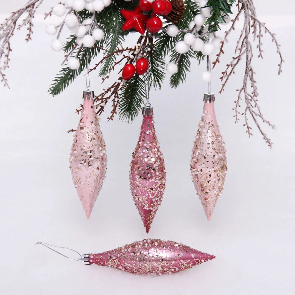 Набор украшений SHINE "Shining icicles" 14,5х4 см (4 шт.), rose pink/baby pink