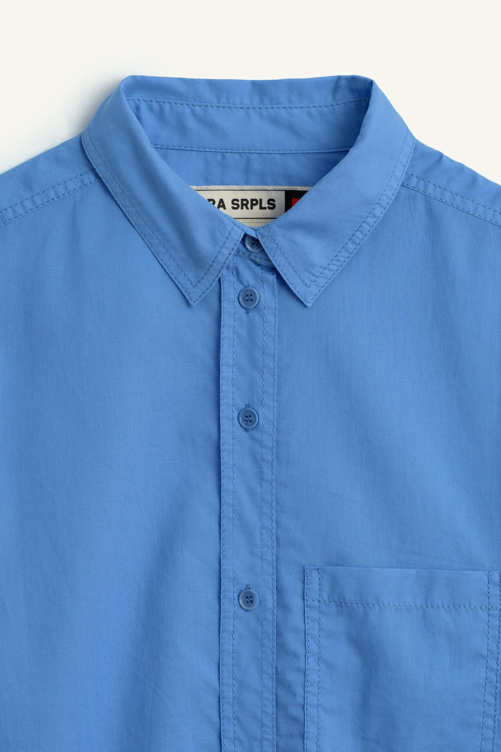 VL CRPPD SHRT 16 / Azul / Blanco - Zara фото 7