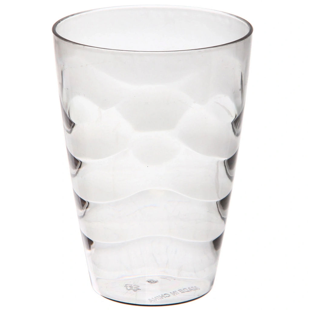 Цена за 2 шт. Стакан пластиковый 500мл "Волна" в наборе 4шт, микс цветов