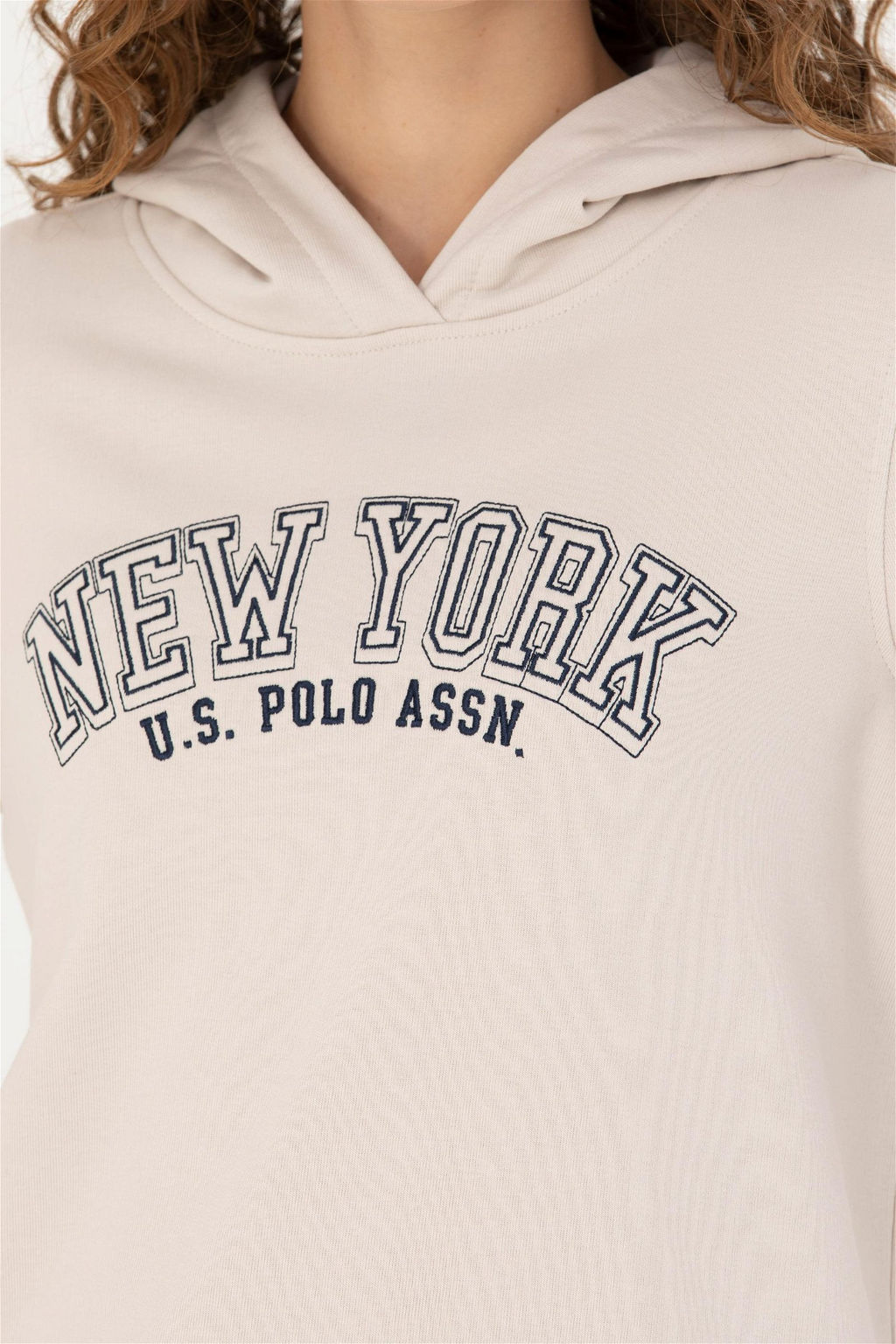 U. S. Polo Assn Женская кремовая толстовка с капюшоном - U.s. polo assn фото 7