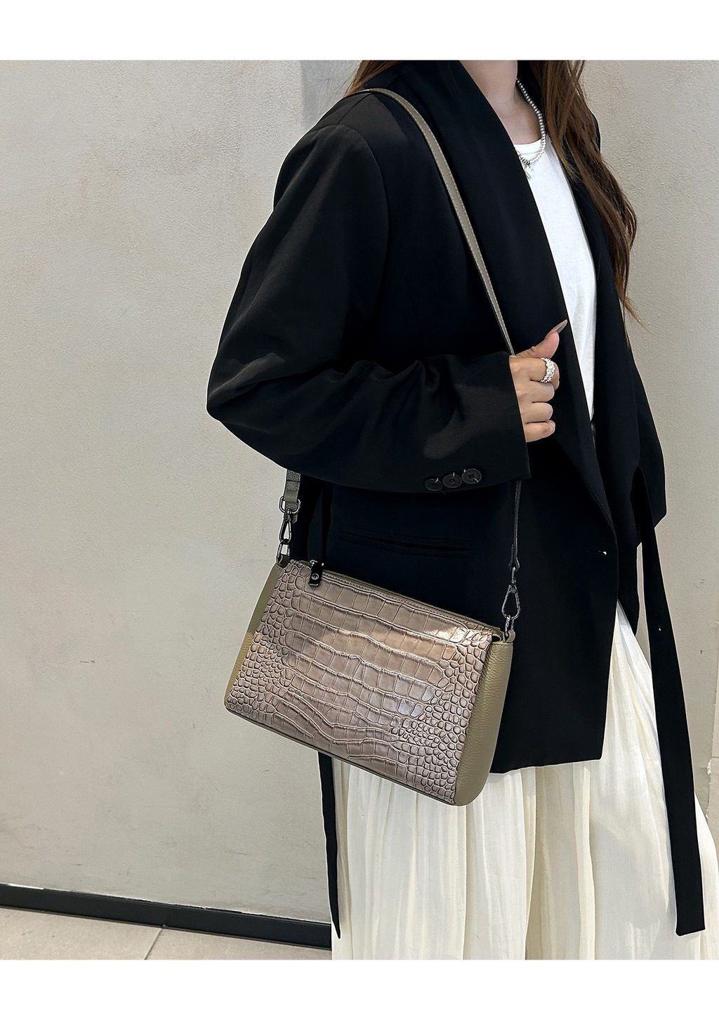 Cумка Lanotti LINNET CROCO 7001/Черный