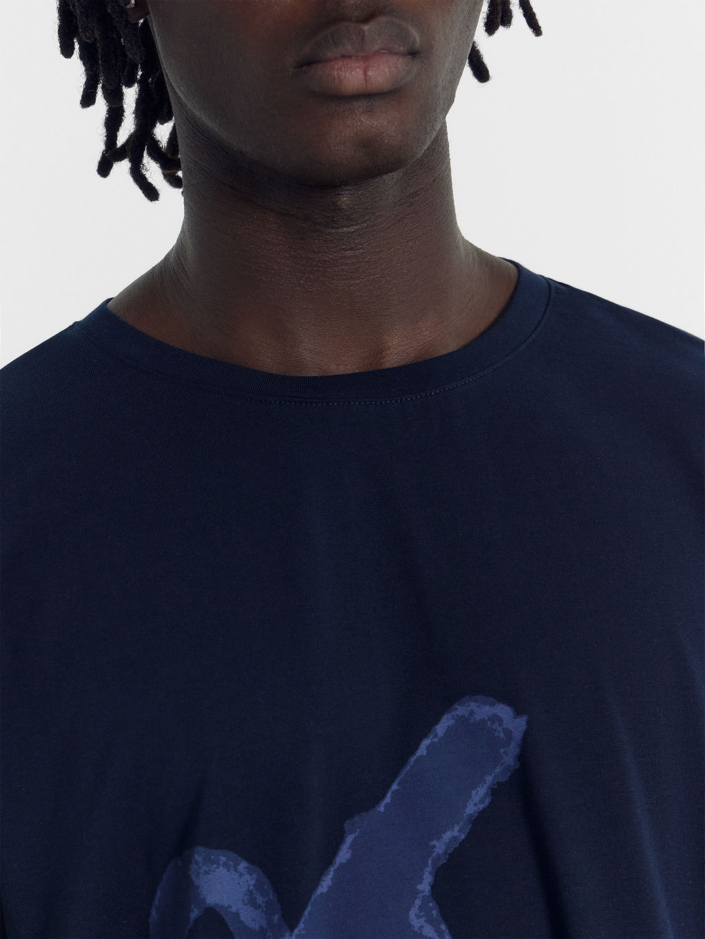 Футболка Mark Formelle мужская из хлопка с эластаном синяя с принтом  фото 4