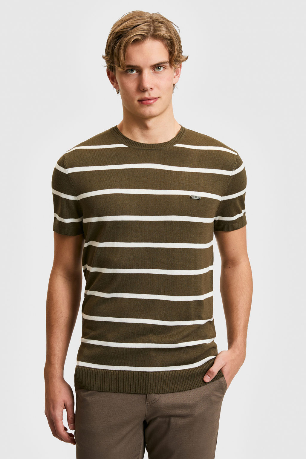 Erkek Regular Fit Bisiklet Yaka Koyu Haki Kazak - U.s. polo assn фото 3