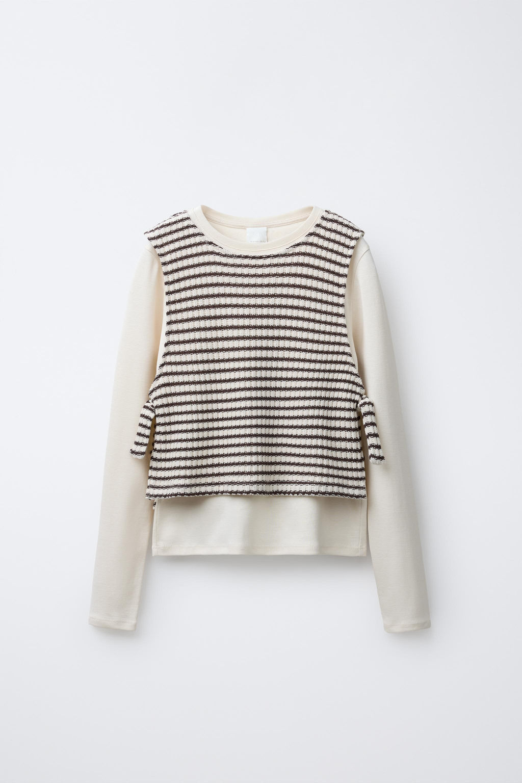 STRIPED T-SHIRT WITH COMBINED WAISTCOAT