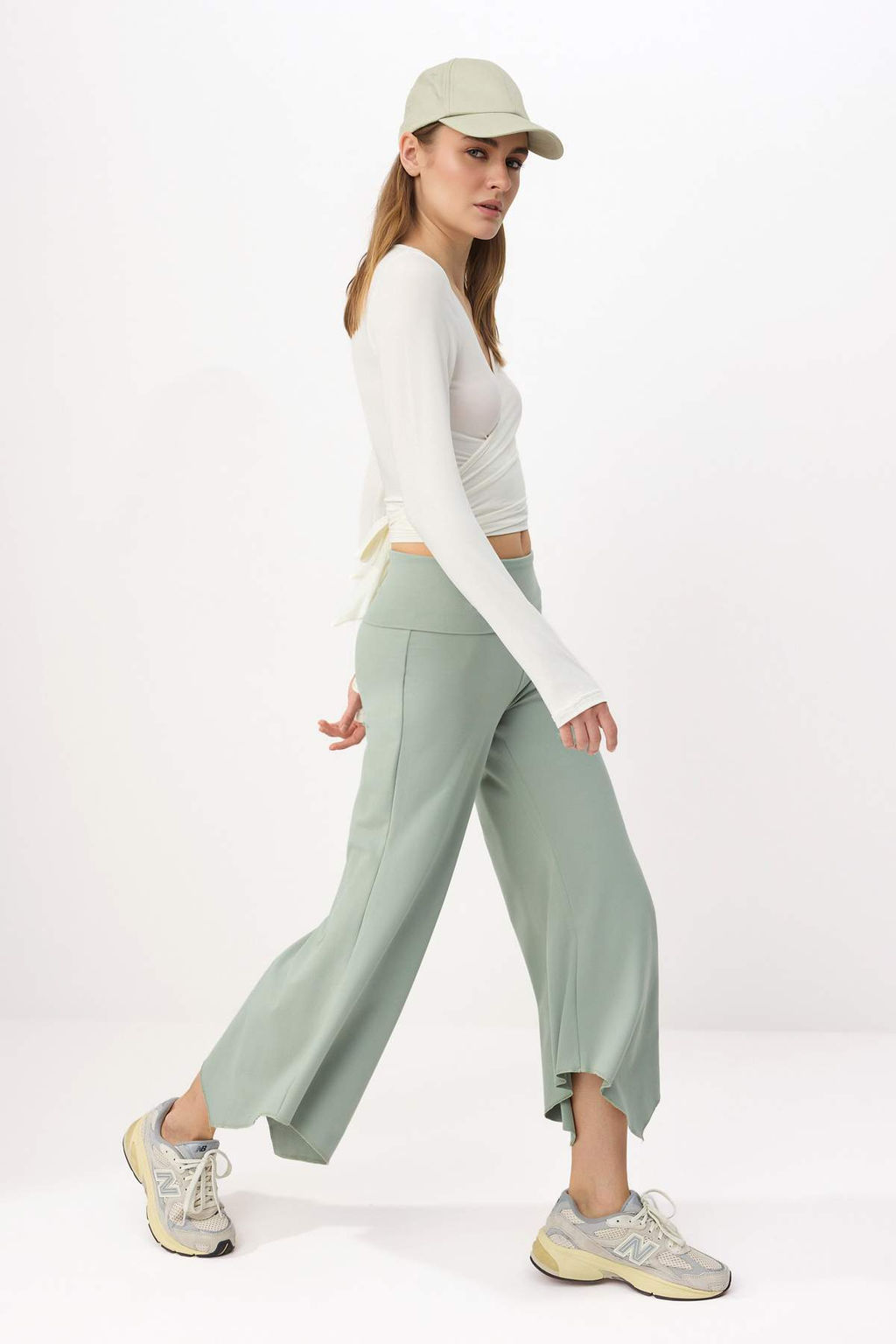 Mint F_r_al_ Soft Kuma_ Asimetrik Spor Yoga Pantolonu/ E_ofman Alt_ THMSS26EA00001 - Trendyolmilla фото 5