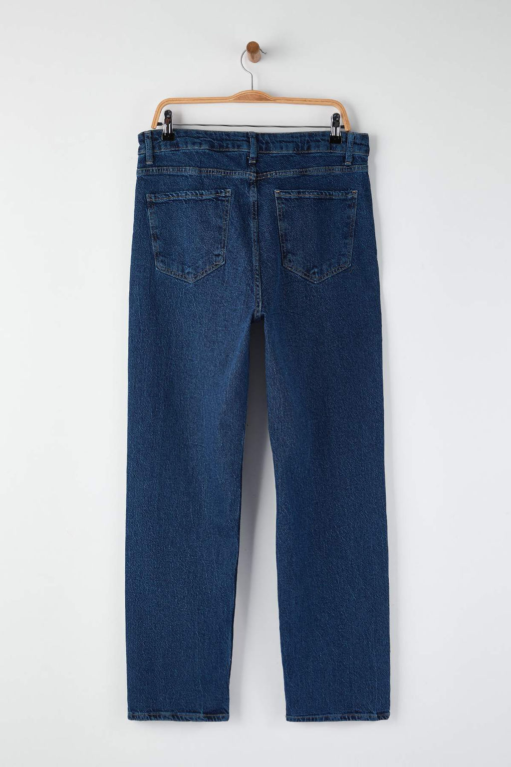 Lacivert Baggy/90s Straight Fit Jeans Bol Kot Pantolon TMNSS24JE00012