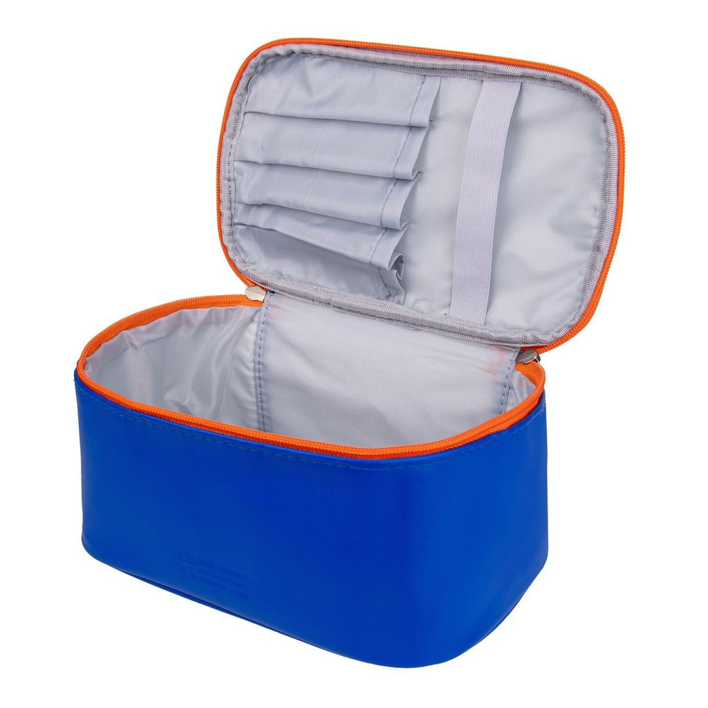 Косметичка, 22х14х12 см, синий, оранжевый YR05navy Алый, синий;Синий, оранжевый - Вещицы фото 3