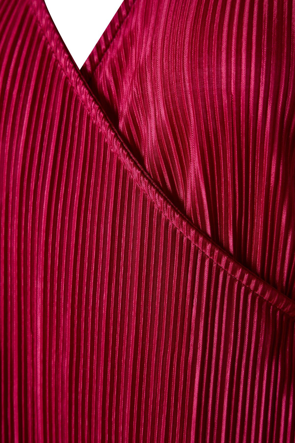 Trendyolmilla Bordo Pilise Baglama Detayl? Kruvaze Uzun Orme Bluz TWOSS25BZ00016  фото 7