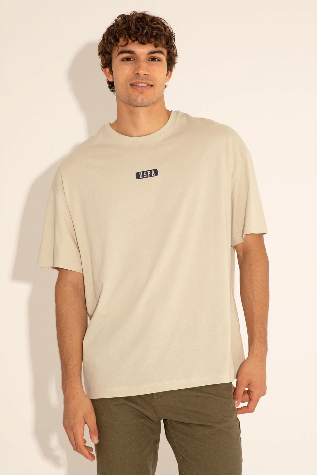 Футболка мужская U.S. Polo Assn хлопок stone  фото 12