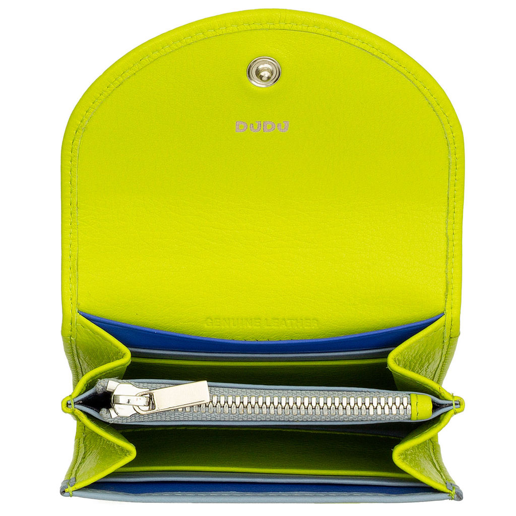 Кошелек кожаный DuDu серии Malaga | лимонный - Dudubags фото 3