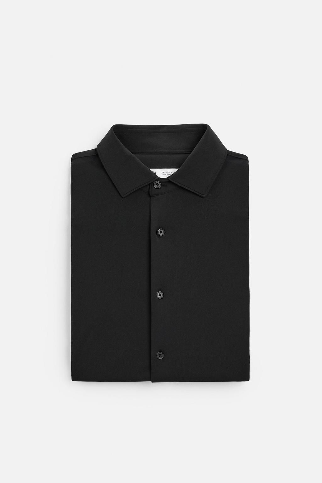 TEXTURED STRETCH SHIRT - Zara фото 28