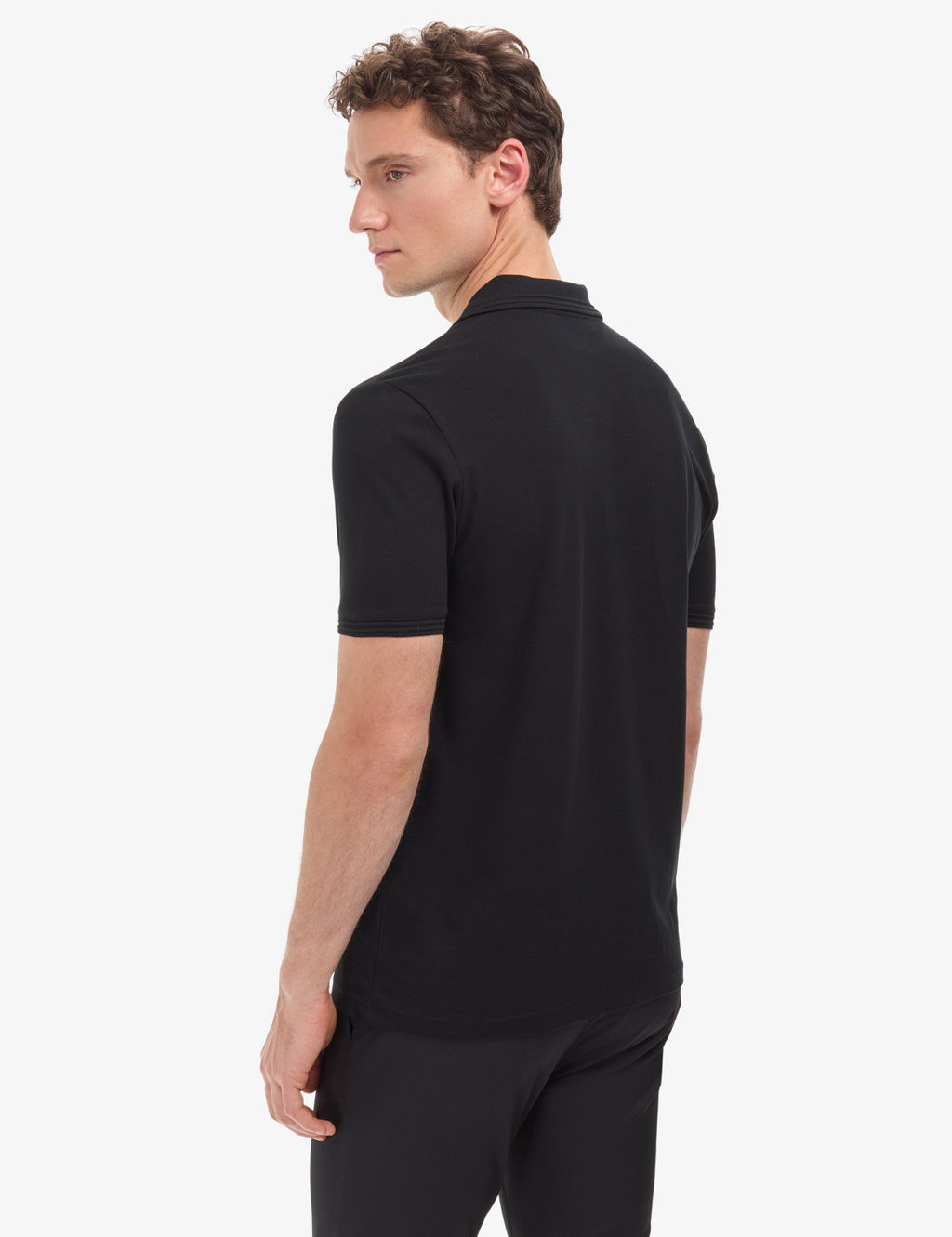 Siyah Regular Fit %100 Pamuk K_vr_lmaz Polo Yaka Basic Ti__rt