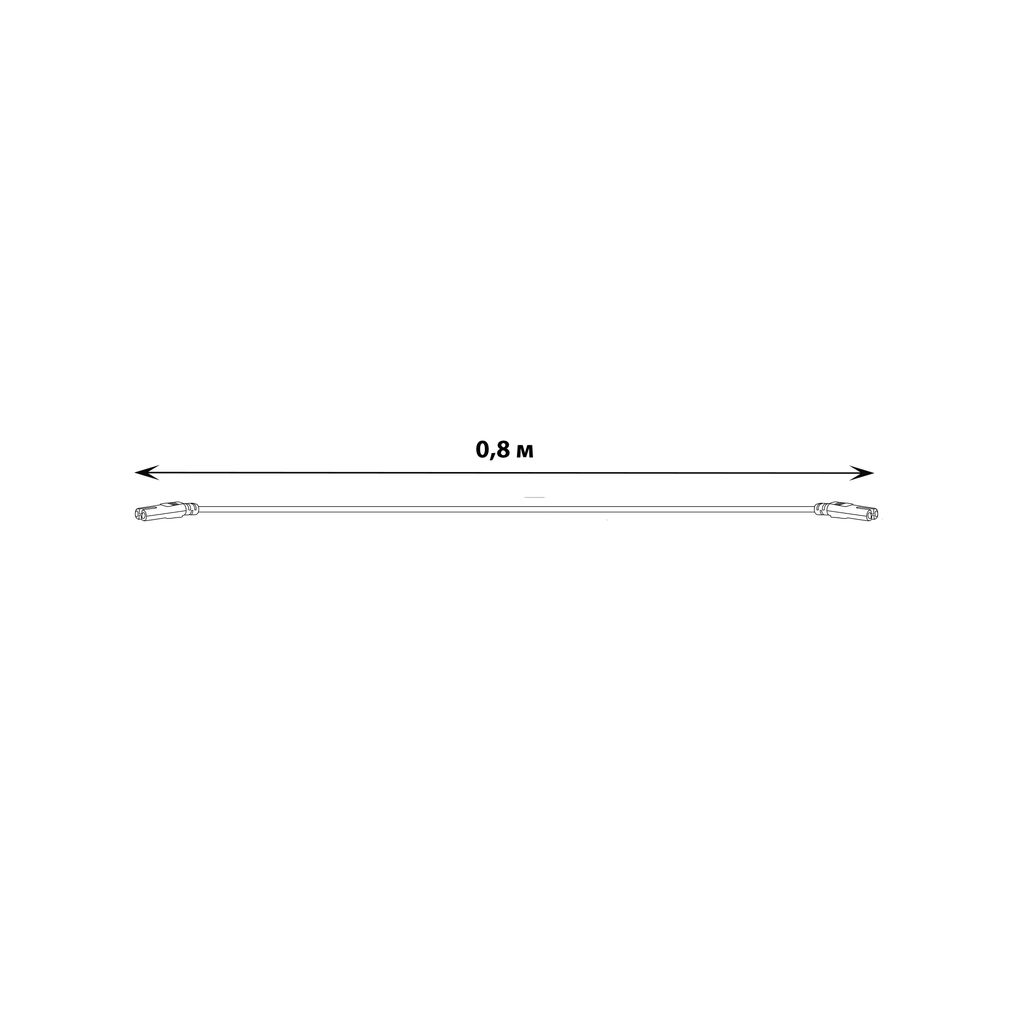 UCX-PP2/L10-080 WHITE 1 POLYBAG Провод для соединения светильников для растений ULI-P. 80 см, 2 контакта. Белый. ТМ Uniel