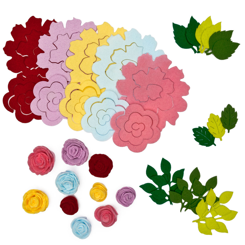 Лазерная вырубка из фетра Цветочек №3 1 см (100 шт) бледно-желтый RN 32 - No name фото 2