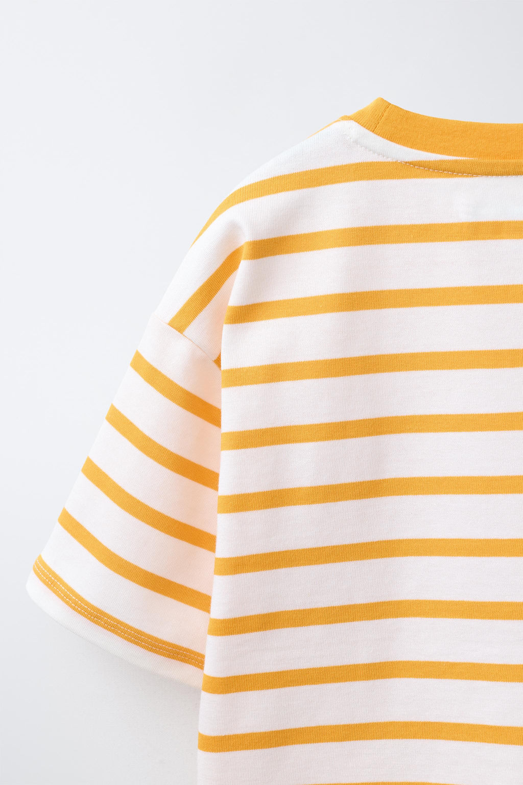 CAMISETA HEAVY WEIGHT RAYAS / Naranja - Zara фото 4
