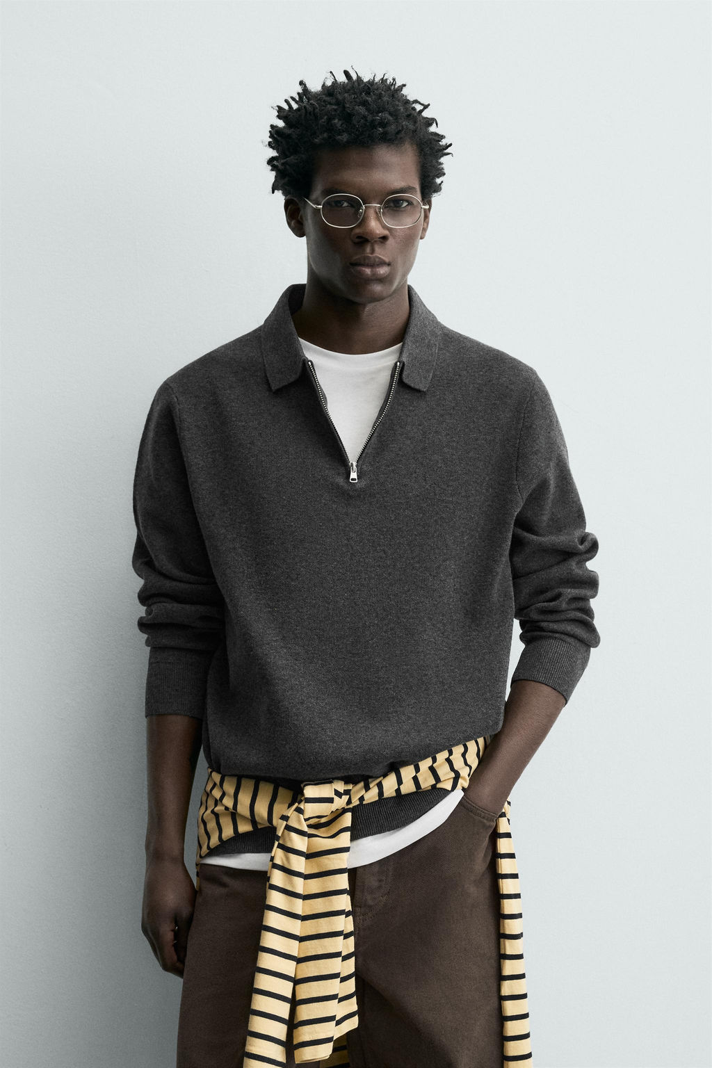 POLO RELAXED FIT ESTRUCTURA / rayas - Zara фото 10