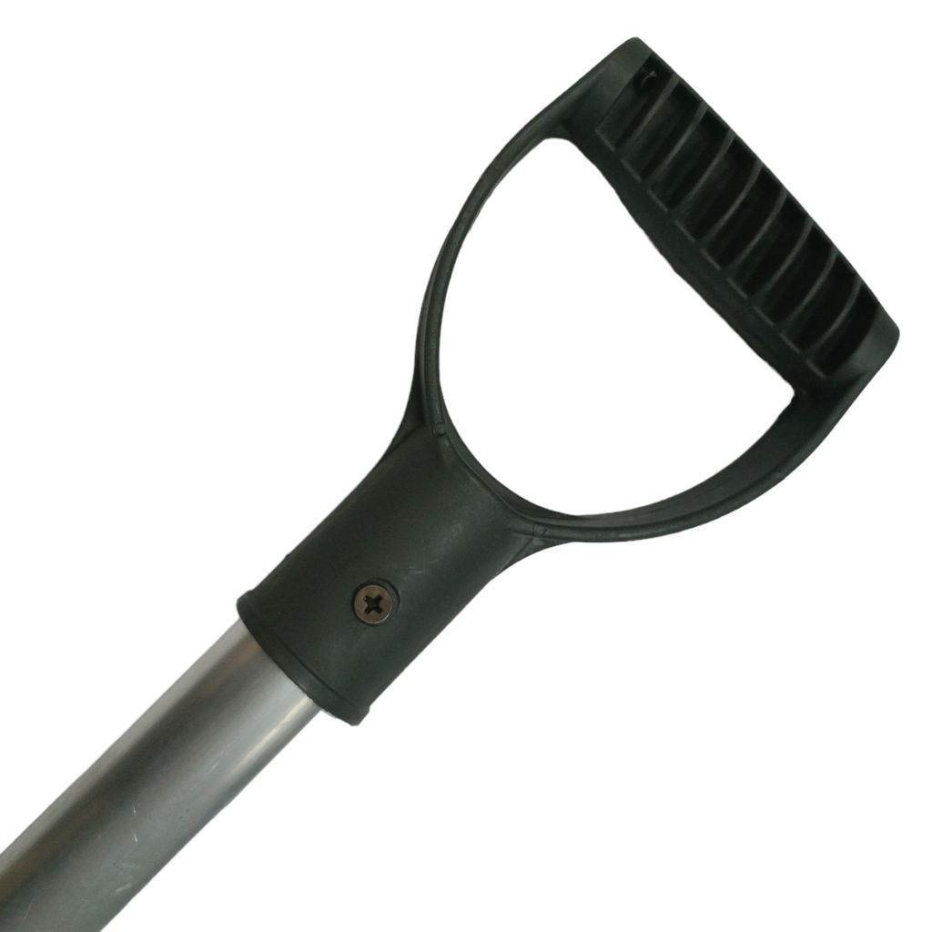 Лопата снеговая "Крепыш" п/эт. черная, с оцинк.накл., алюм.черенком, ручкой, 465х340мм